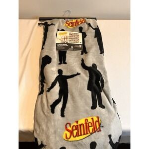 Seinfeld Pattern Silhouette Plush Throw Blanket 50" X 70"